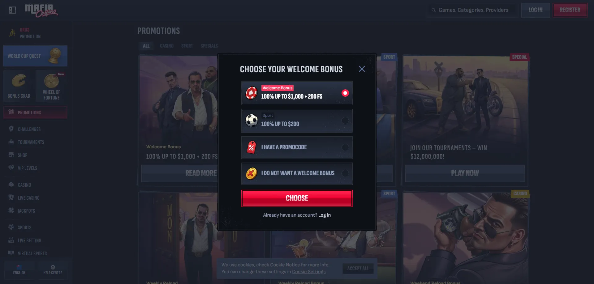 Step-by-step Mafia Casino sign-up process for New Zealand
