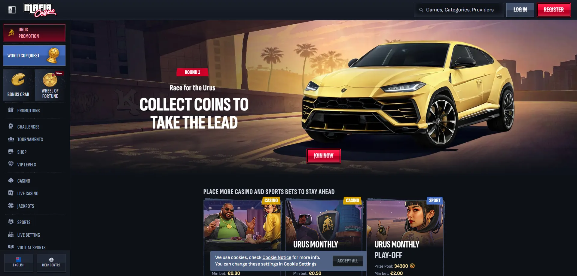 Mafia Casino welcome bonus and free spins offer for NZ 2026